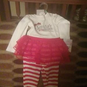 Girls christmas tutu outfit